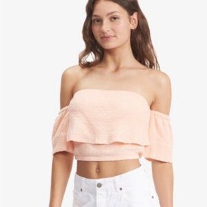 Roxy size medium seaside heaven off-shoulder crop top